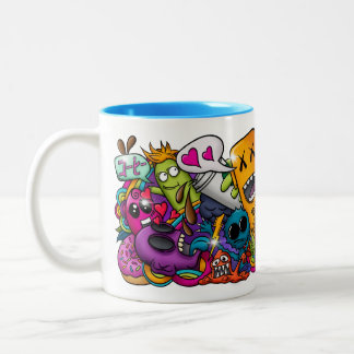 Crazy Doodle Cartoons Koffie Mok