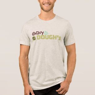 Crazy Dough's Grappige Cartoon Logo Ontwerp Tri-Blend Shirt