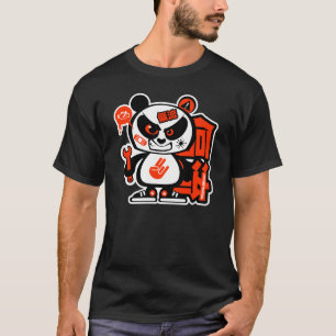 Crazy Drift Patrol - Agressive Panda (rood) T-shirt