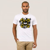 Crazy Drift Patrol - Drift Skull (geel) shirt (Voorkant volledig)