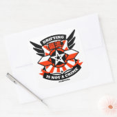 Crazy Drift Patrol - Drifting is geen Crime (rood) Vierkante Sticker (Envelop)