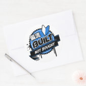 Crazy Drift Patrol - Gebouwd Niet gekocht (blauw) Ronde Sticker (Envelop)