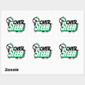 Crazy Drift Patrol - Oversteer (groen) Vierkante Sticker (Vel)