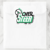 Crazy Drift Patrol - Oversteer (groen) Vierkante Sticker (Tas)