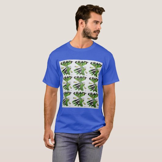 Crazy Eddie Blotter Art Mannen T-Shirt (Voorkant volledig)