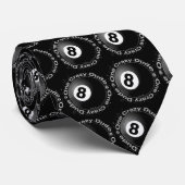 Crazy Eightball Biker mens cravate (Roulé)
