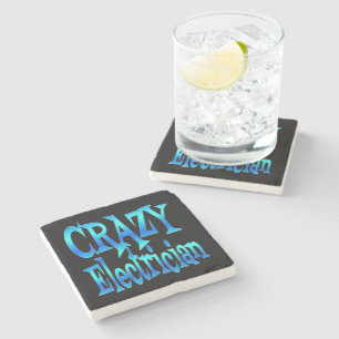 Crazy Electricia Stenen Onderzetter