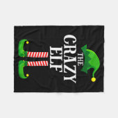 Crazy Elf Matching Family Group Christmas Party Py Fleece Deken (Voorkant (Horizontaal))
