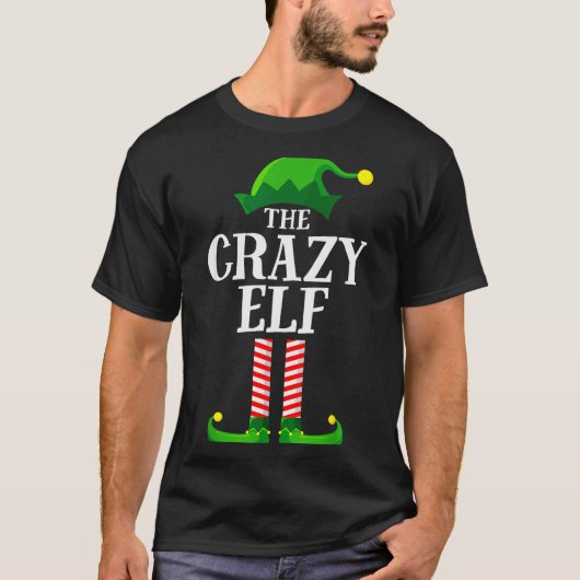 Crazy Elf Matching Family Group Christmas Party Py T-shirt (Voorkant)