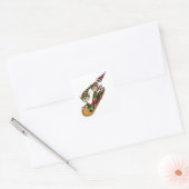Crazy Elf Sled Ride Vierkante Sticker (Envelop)