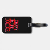 Crazy Emergency Room Doctor Bagagelabel (Achterkant horizontaal)