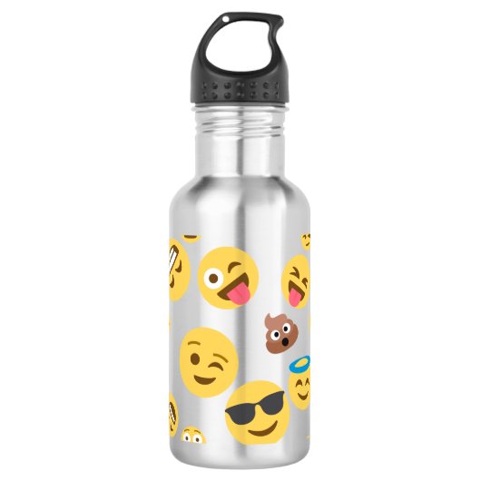 Crazy Emojis Waterfles (Voorkant)