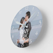 Crazy En Amour Avec Vous Acrylique Horloge Mur (Angle)