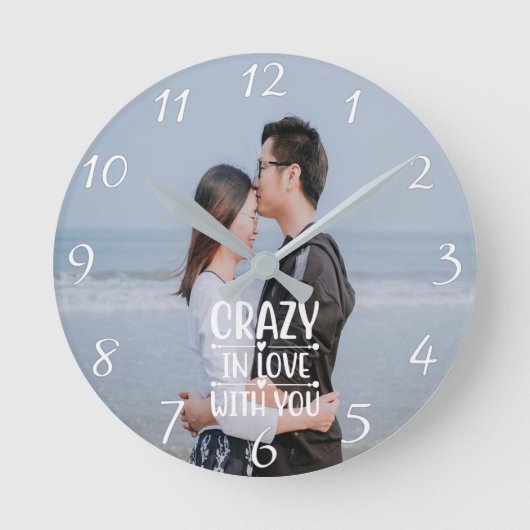 Crazy En Amour Avec Vous Acrylique Horloge Mur (Recto)