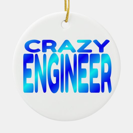 Crazy Engineer Keramisch Ornament (Voorkant)