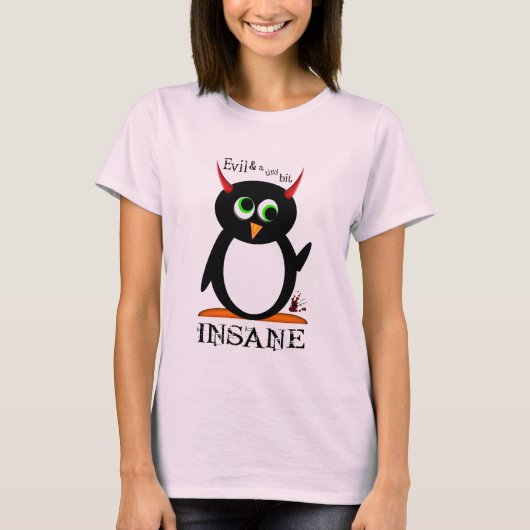 Crazy Evil Penguin T-shirt (Voorkant)