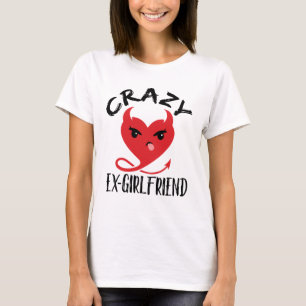 Crazy Ex-Vriendin Funny Devil Red Heart T-shirt