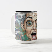 Crazy Expression Caricature Mug - Unique Artistiqu (Devant gauche)