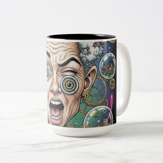 Crazy Expression Karikatuur Mok – Uniek Artistiek (Voorkant rechts)