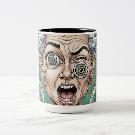Crazy Expression Karikatuur Mok – Uniek Artistiek (Center)