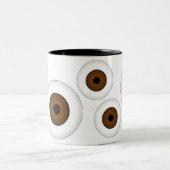 Crazy Eyeball Coffee Mok Brown (Center)