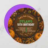 CRAZY EYEBALLS Halloween Birthday Party Invitation Kaart (Voorkant / Achterkant)