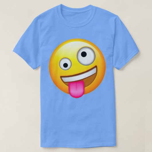 Crazy Face Emoji T-shirt (Design voorkant)