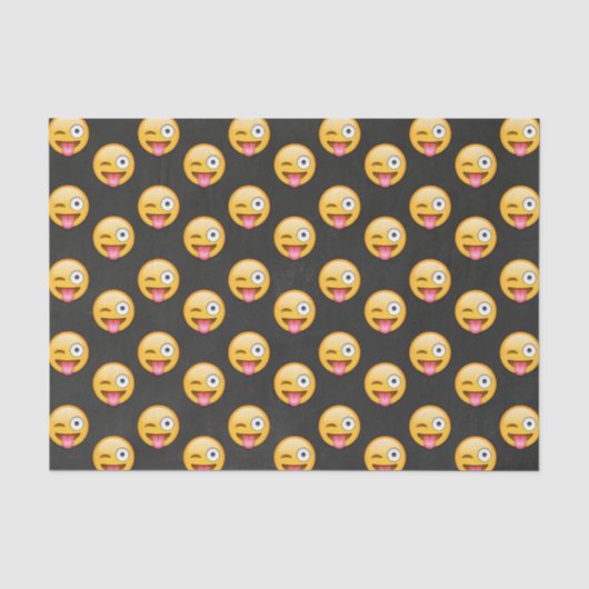 Crazy Face Emoji Tissuepapier (Voorkant)