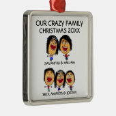 Crazy Family of Five Cartoon Ornament (Rechts)