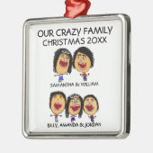 Crazy Family of Five Cartoon Ornament (Links)