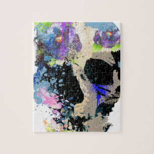 Crazy Fantasy Skull Skeleton Paint Colorful Legpuzzel