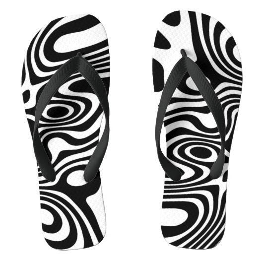 Crazy Fantasy Zebra Stripes Patroonsandalen Teenslippers (Voetbed)