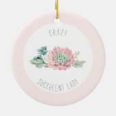 Crazy femme succulent ornement de Noël (Dos)