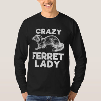 Crazy Ferret Lady Animal Kid T-shirt