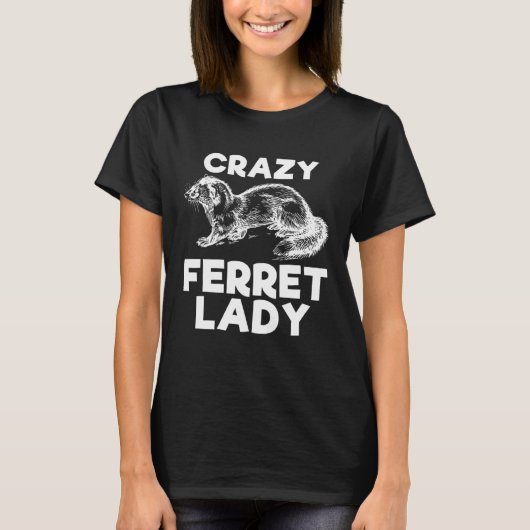 Crazy Ferret Lady   Animal  Kid T-shirt (Voorkant)