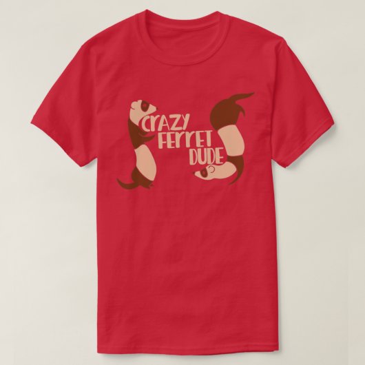 Crazy Ferret Man T-shirt (Design voorkant)