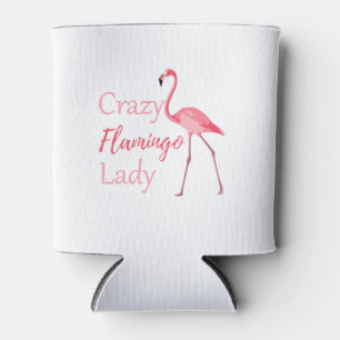 Crazy Flamingo Lady Funny Flamingo Blikjeskoeler