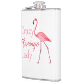 Crazy Flamingo Lady Funny Flamingo Heupfles (Links)