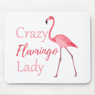 Crazy Flamingo Lady Funny Flamingo Muismat