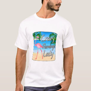 Crazy Flamingo Lady T-shirt