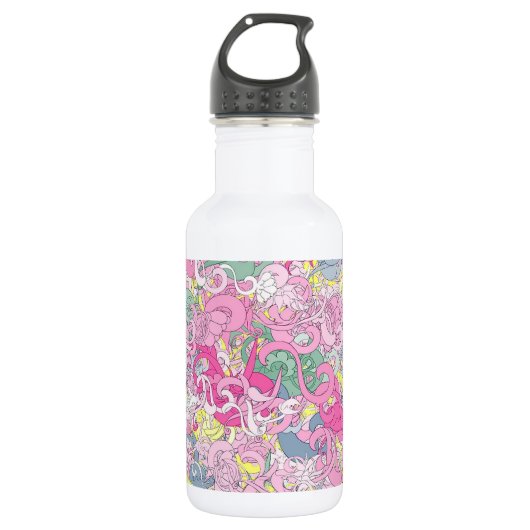 Crazy Floral Drink Bottle Waterfles (Voorkant)