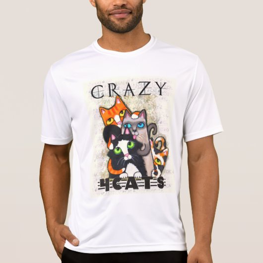 Crazy for Cats Mannen Shirt (Voorkant)