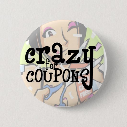 Crazy for Coupons - Button (Voorkant)