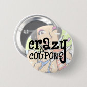Crazy for Coupons - Button (Voorkant /achterkant)