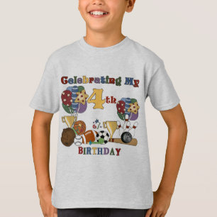 Crazy For Sports 4th Birthday T-shirts and Gifts