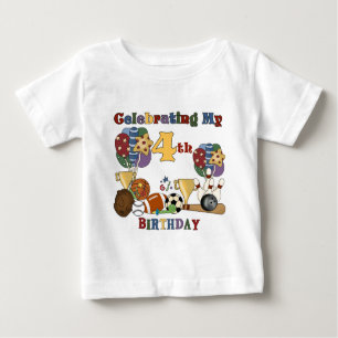 Crazy For Sports 4th Birthday T-shirts et cadeaux