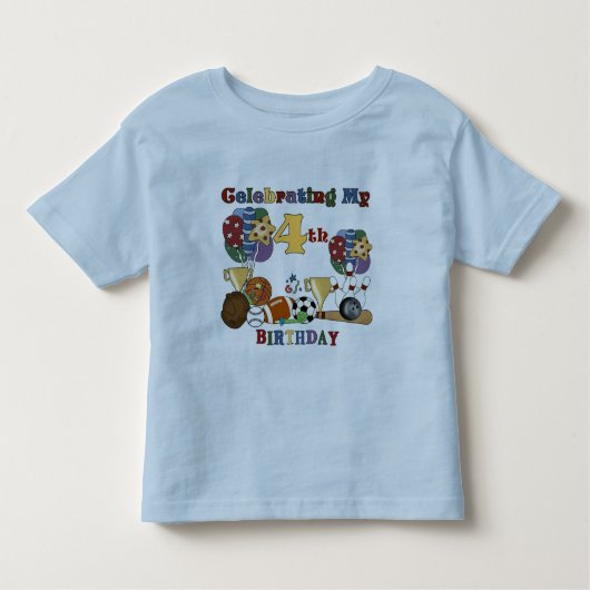 Crazy For Sports 4th Birthday T-shirts et cadeaux (Devant)