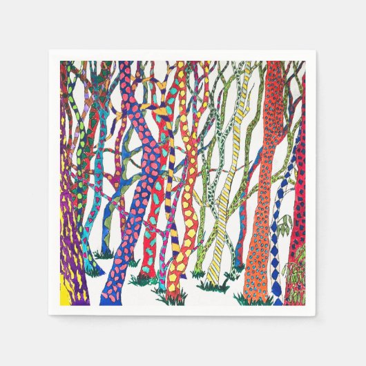 Crazy Forest servetten party cocktail (Voorkant)