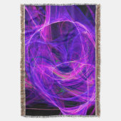 CRAZY FOTON Abstracte Paarse Blauwe Fractals, Swir Deken (Voorkant Verticaal)