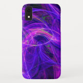 CRAZY FOTON Abstracte Paarse Blauwe Fractals Swirl Case-Mate iPhone Case (Achterkant)